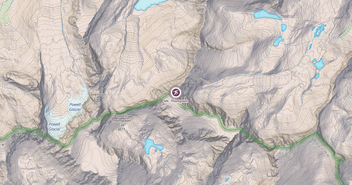 Map preview of Mt. Thompson