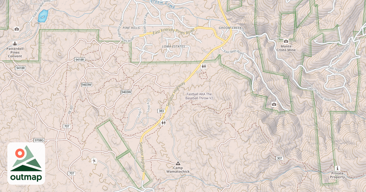 Map of Fastball AKA The Baseball Throw