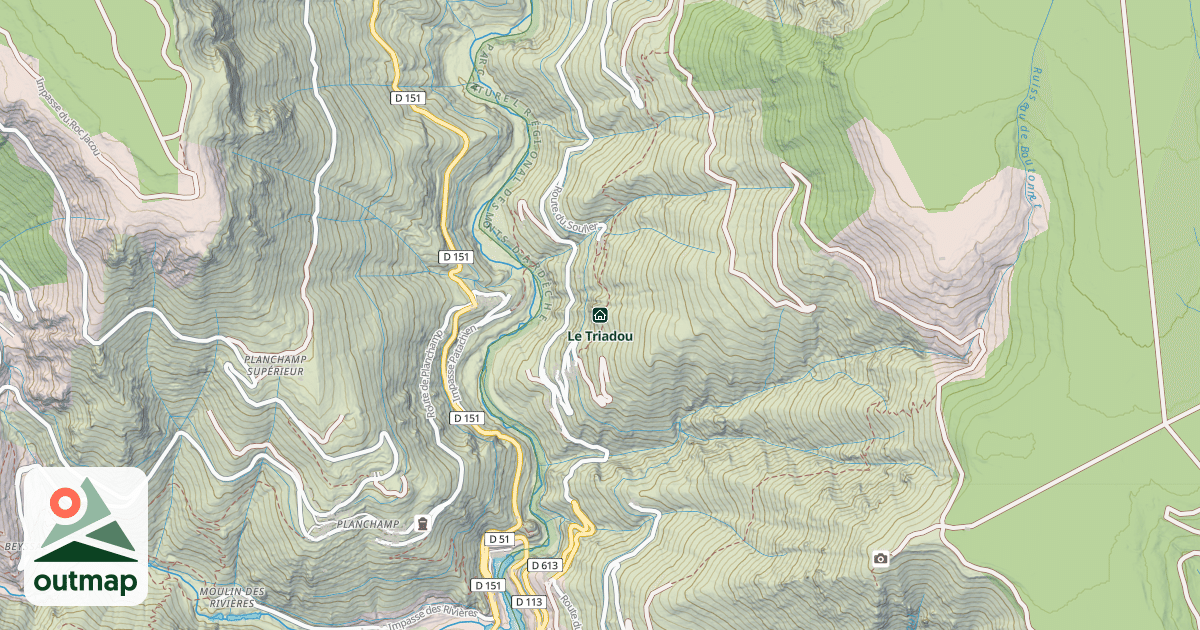 Map of Le Triadou