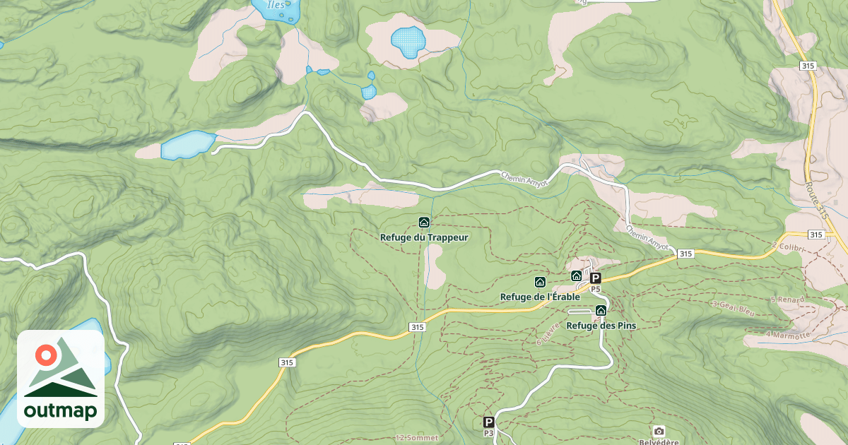 Map of Refuge du Trappeur
