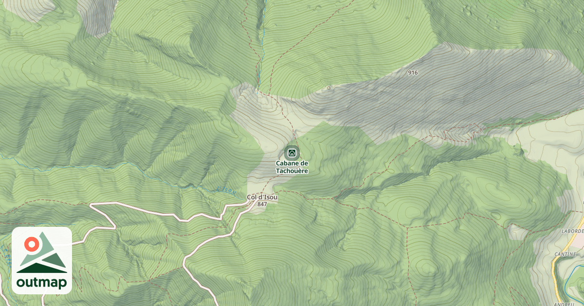Map of Cabane de Tachouère