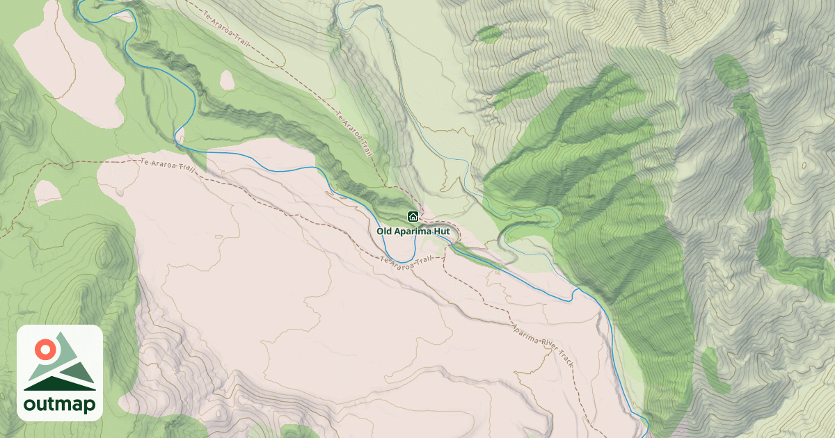 Map of Aparima Hut