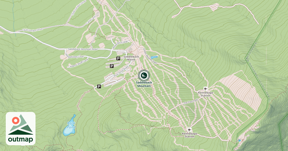 Map of Saddleback Mountain