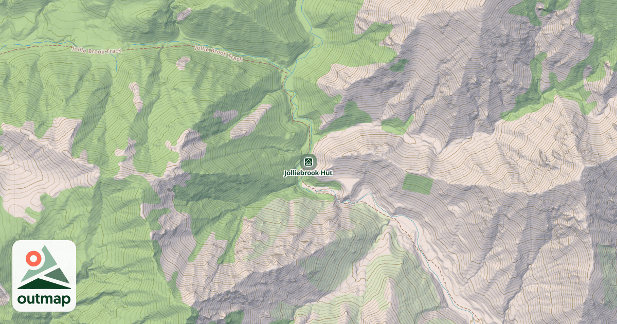 Map of Jolliebrook Hut