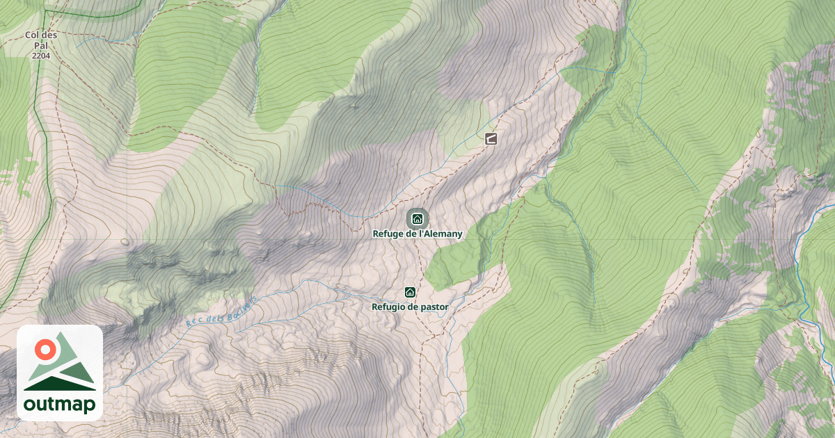 Map of Refuge de l'Alemany