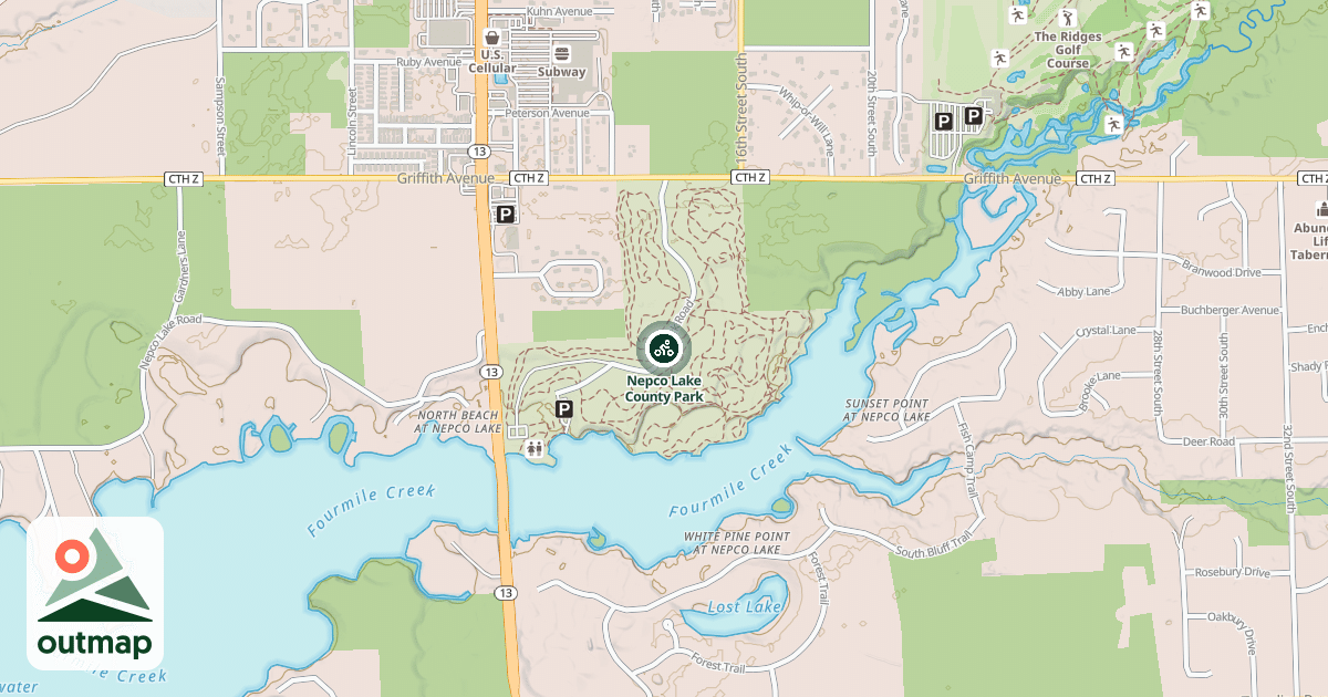 Map of Nepco Lake County Park