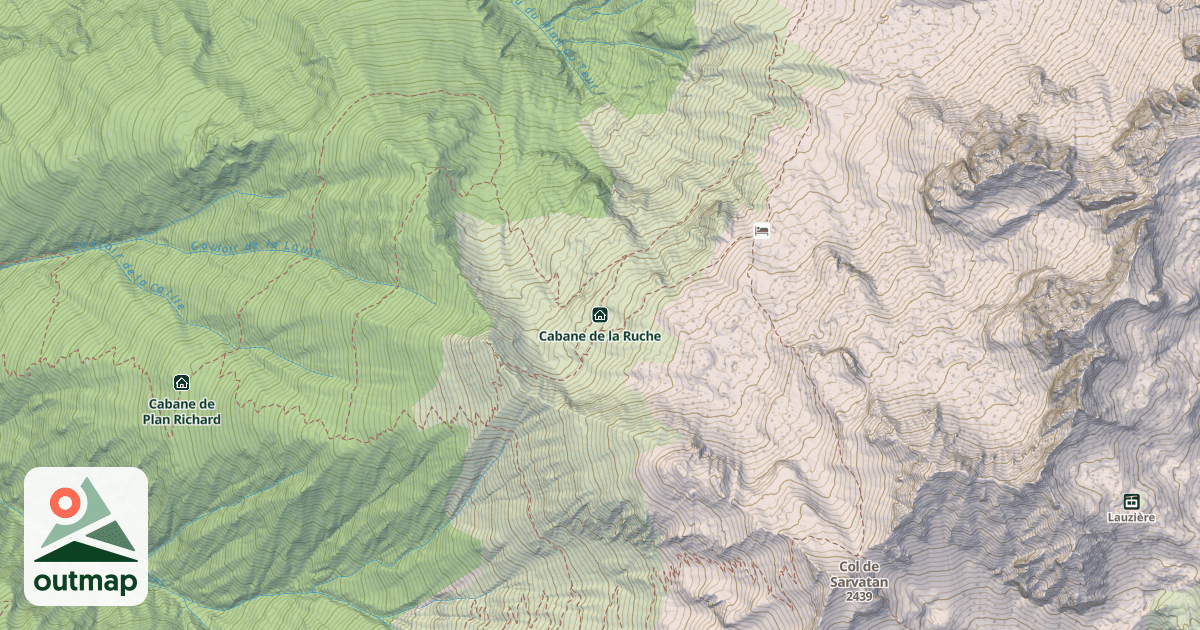 Map of Cabane de la Ruche
