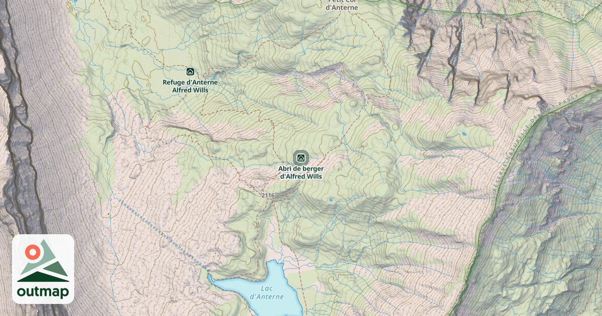 Map of Abri de berger d'Alfred Wills