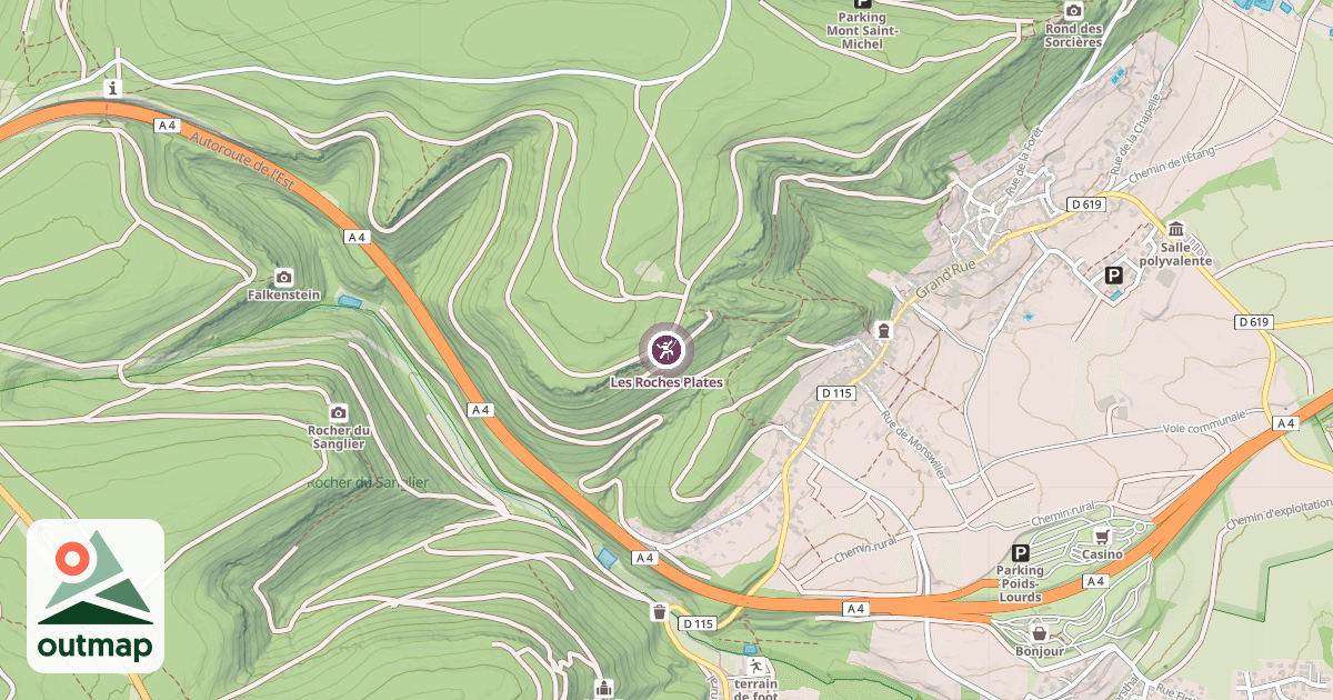 Map of Les Roches Plates
