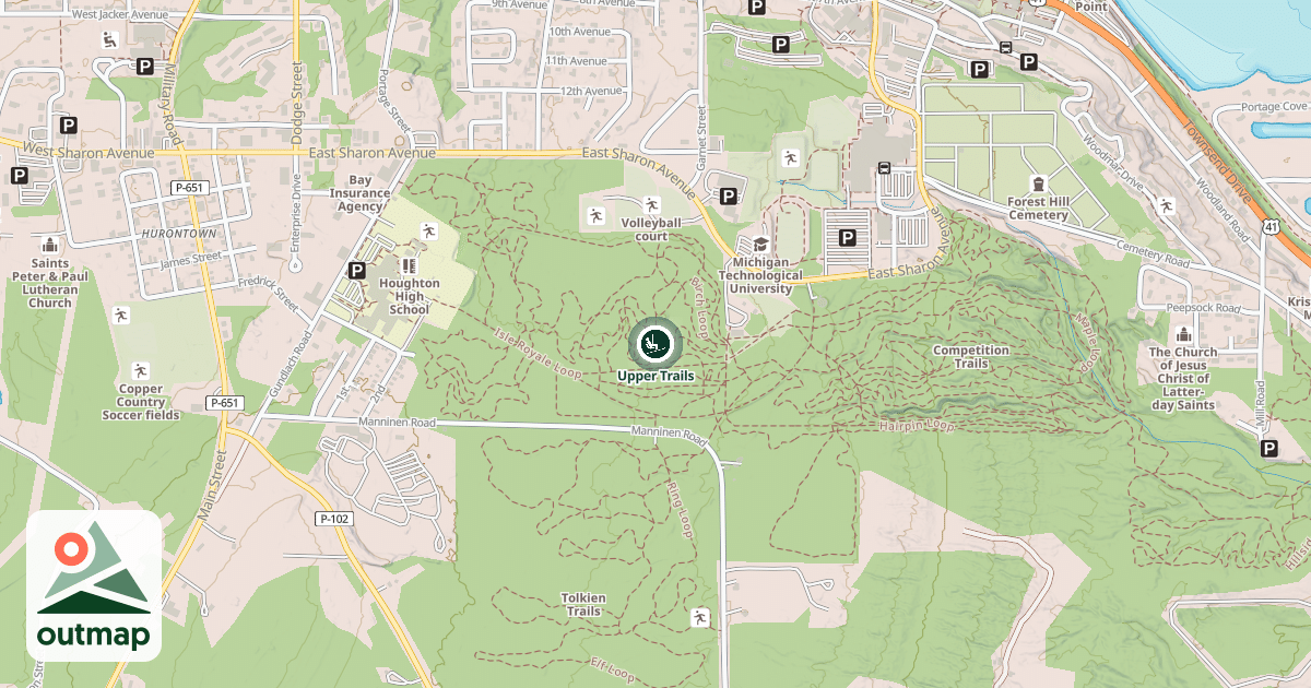 Map of Upper Trails
