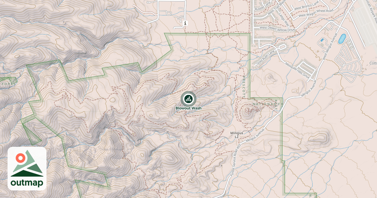 Map of Blowout Wash