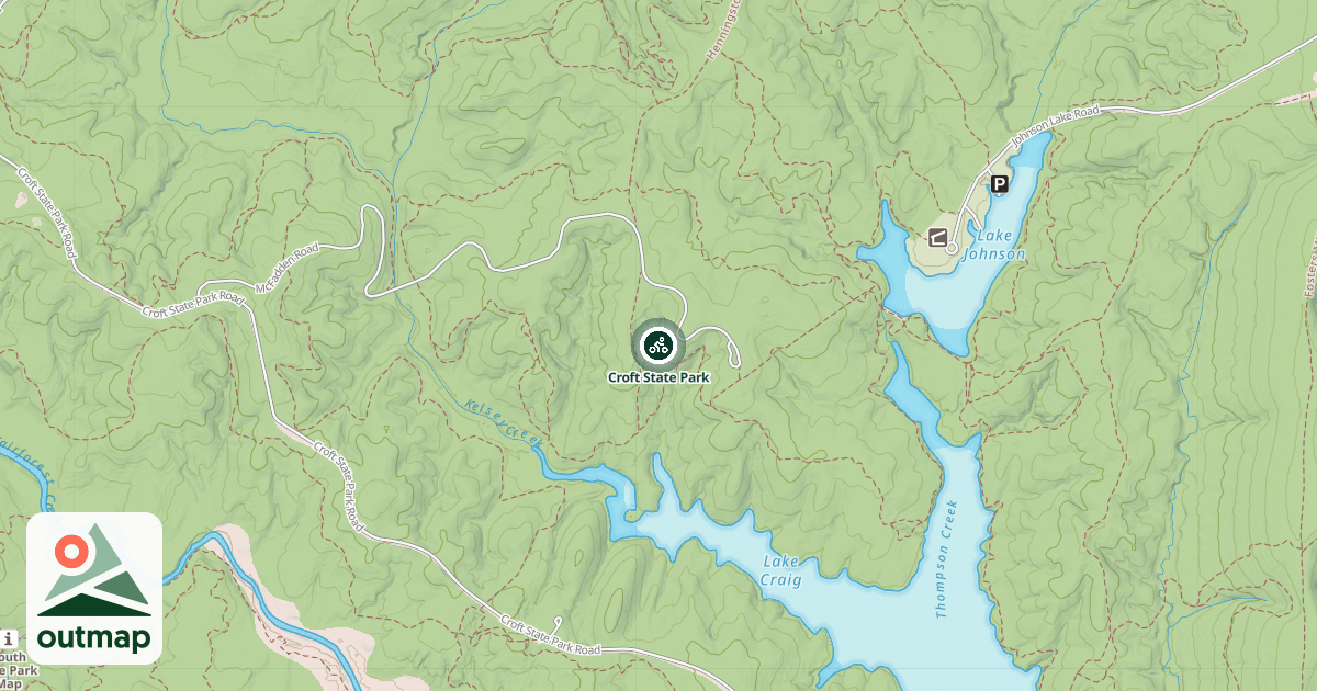 Map of Croft State Park