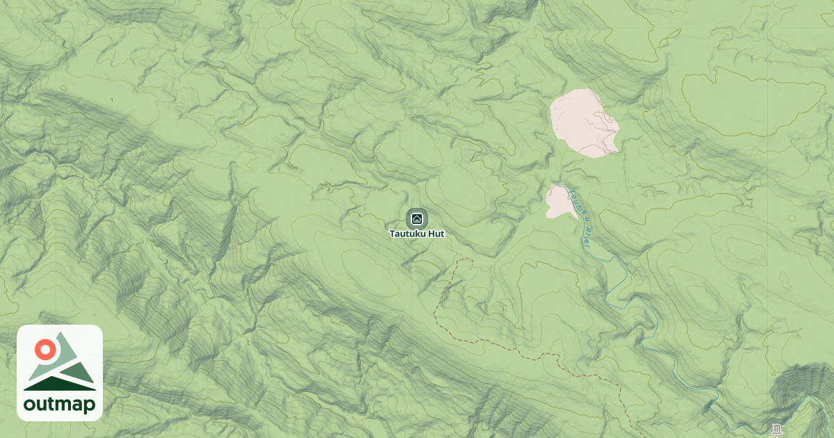Map of Tautuku Hut