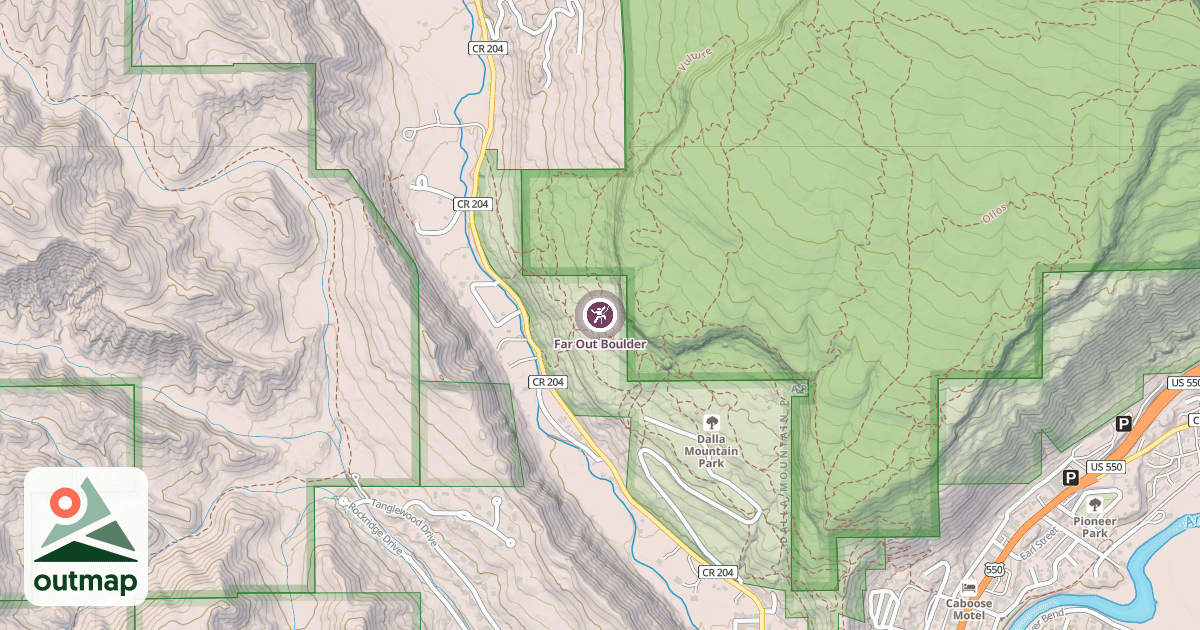 Map of Far Out Boulder