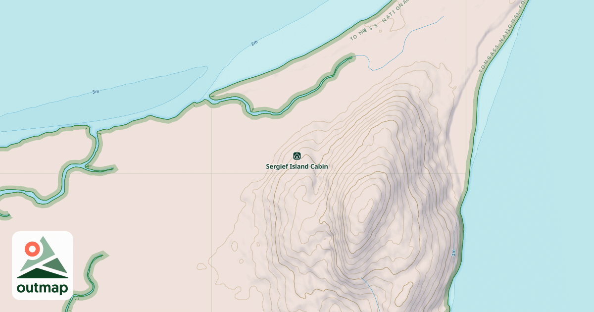 Map of Sergief Island Cabin