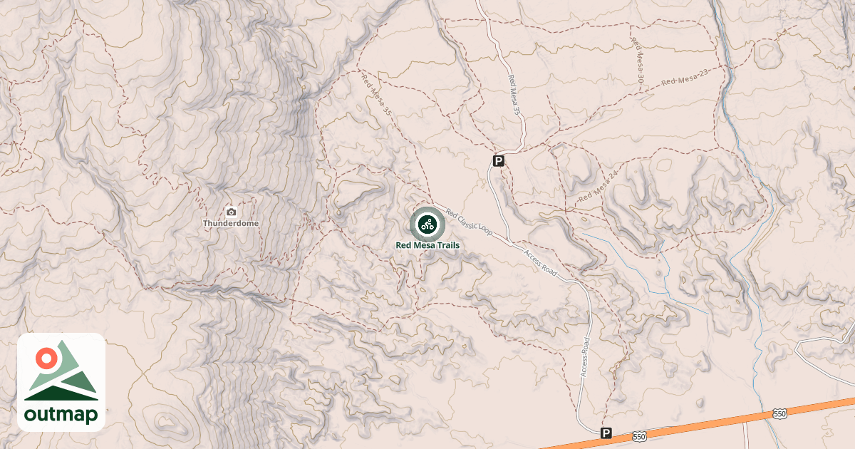 Map of Red Mesa Trails
