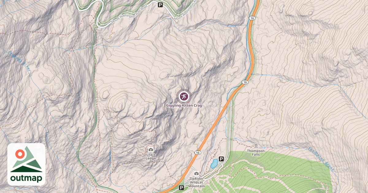 Map of Giggling Kitten Crag