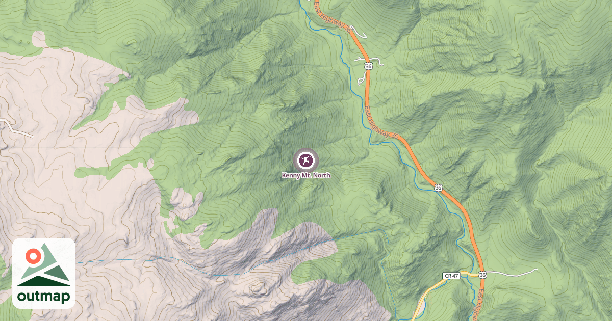 Map of Kenny Mt. North
