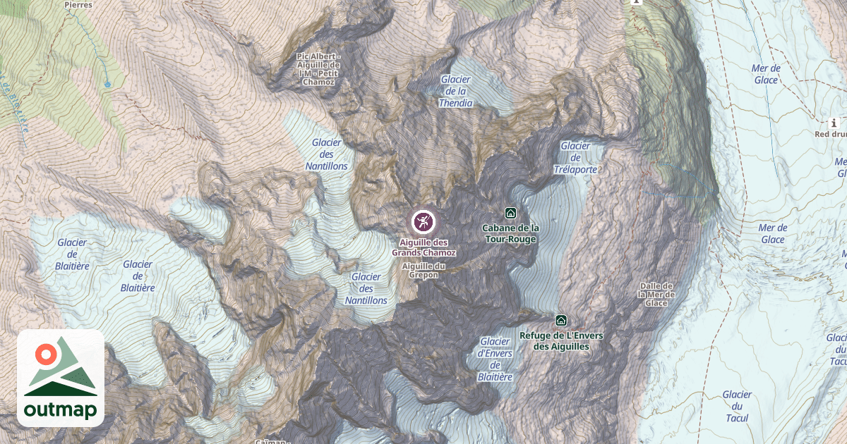 Map of Aiguille des Grands Chamoz