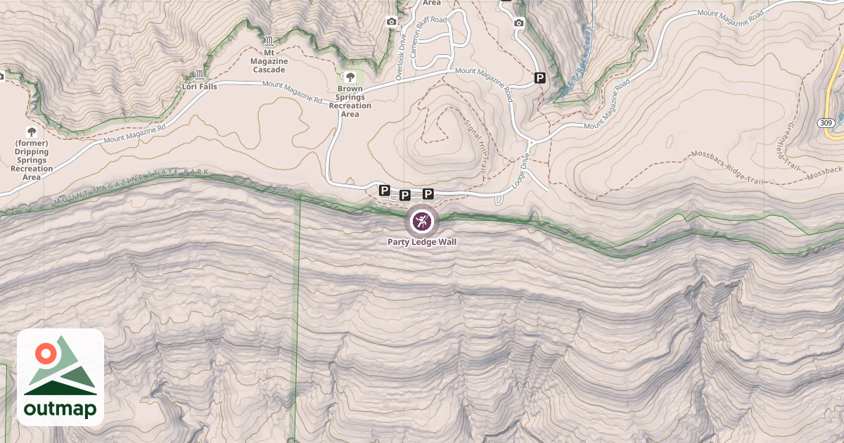 Map of Party Ledge Wall