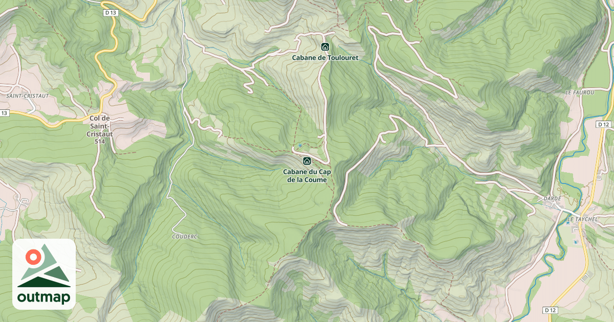 Map of Cabane du Cap de la Coume