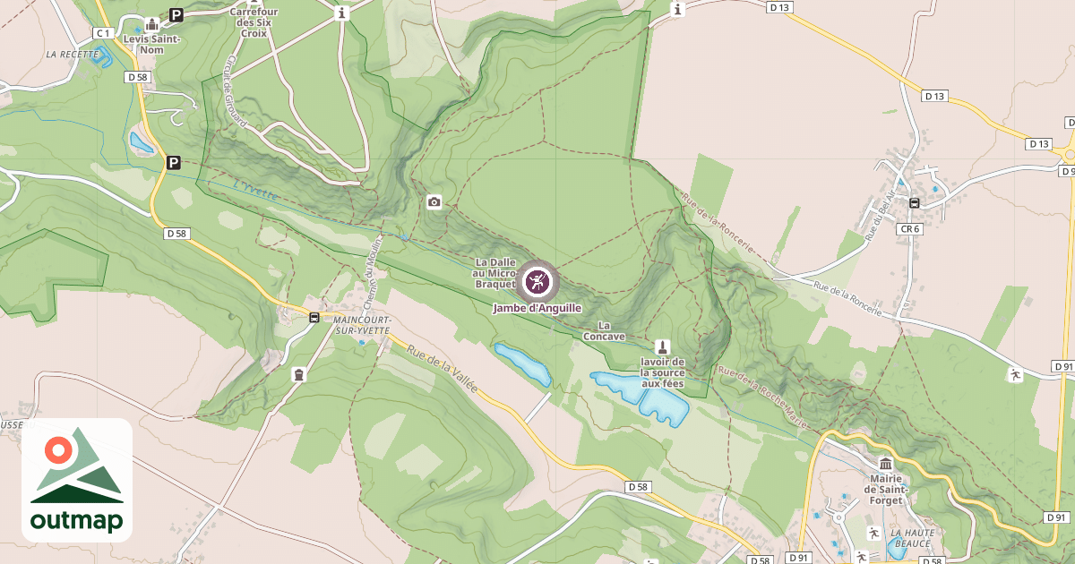 Map of Jambe d'Anguille