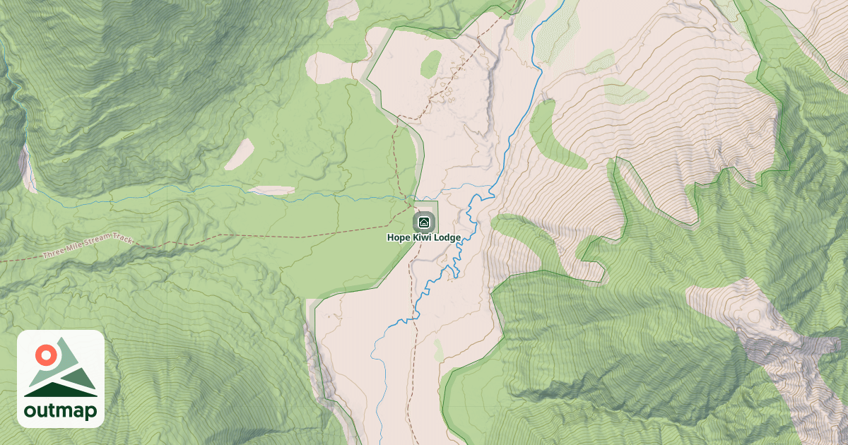 Map of Hope Kiwi Lodge