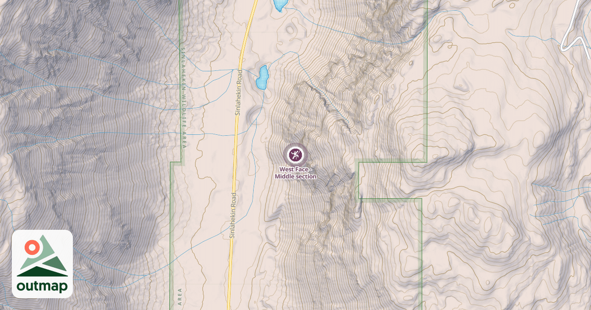 Map of West Face - Middle section