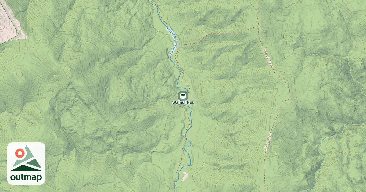 Map of Wainui Hut