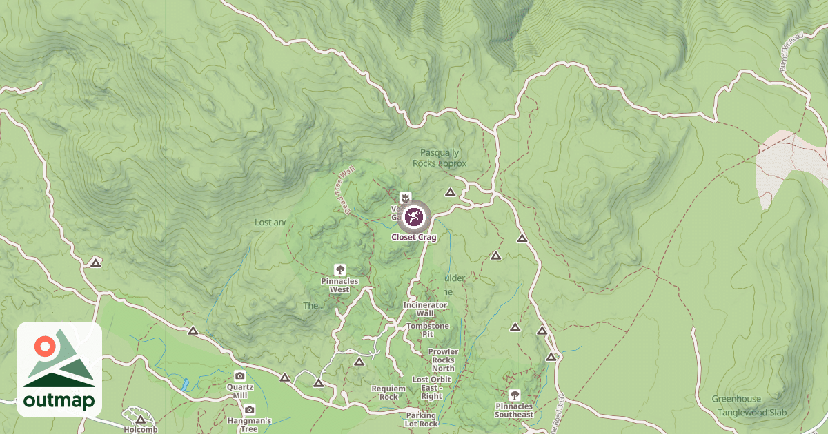 Map of Closet Crag