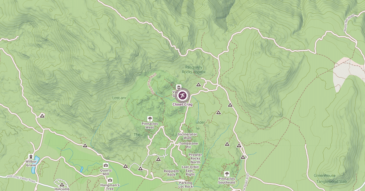 Map preview of Closet Crag