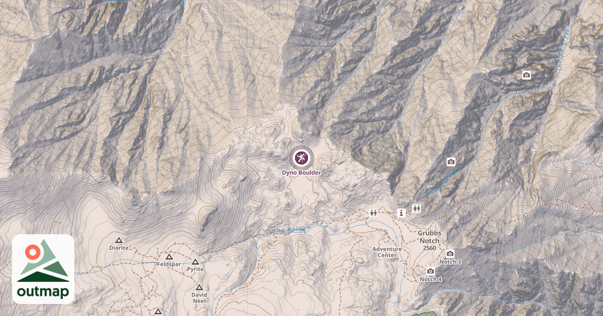 Map of Dyno Boulder