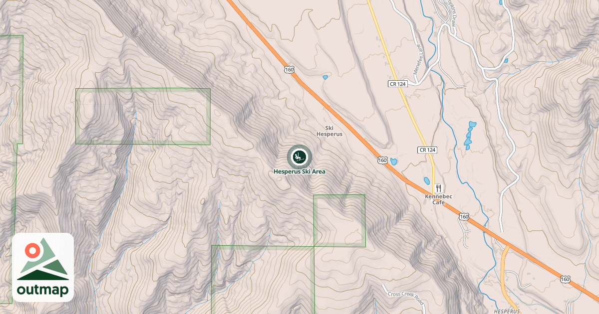 Map of Hesperus Ski Area