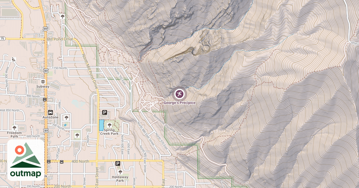 Map of George's Precipice