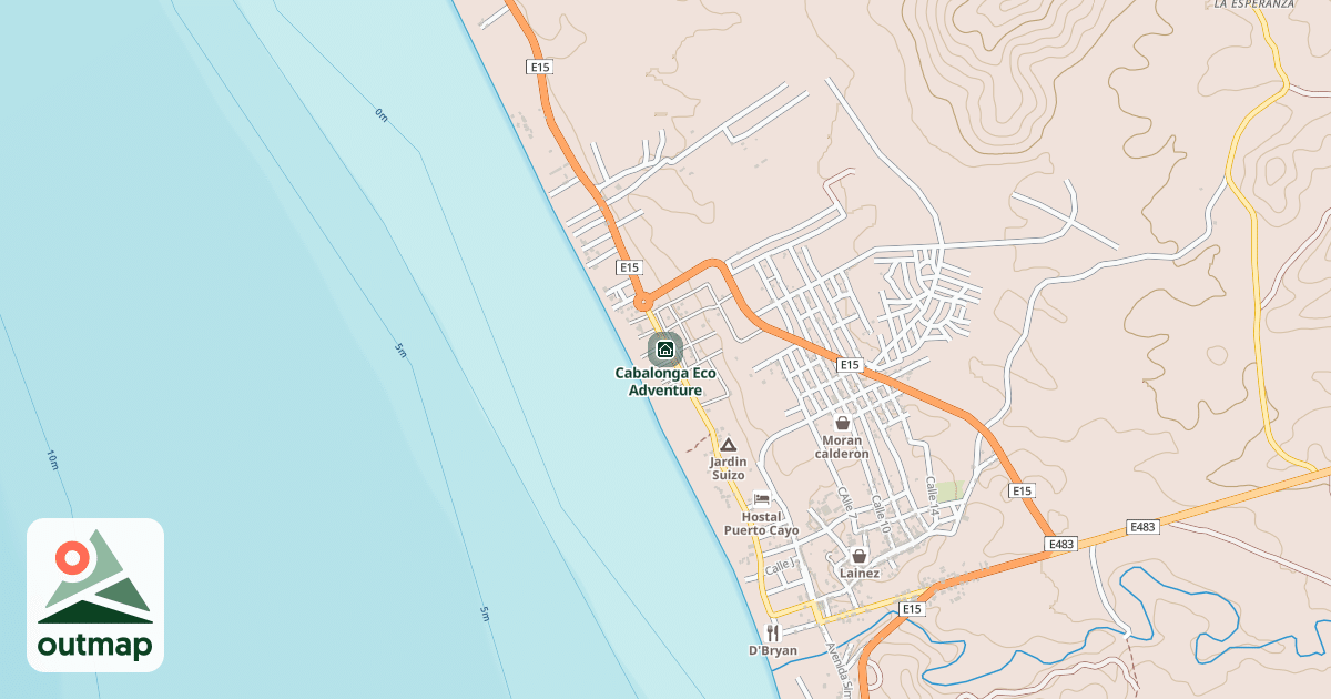 Map of Cabalonga Eco Adventure in Manabi