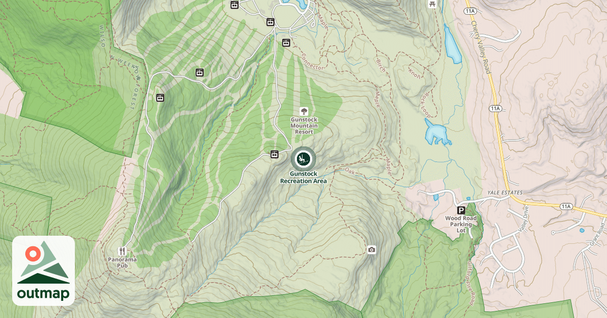 Map of Gunstock Recreation Area