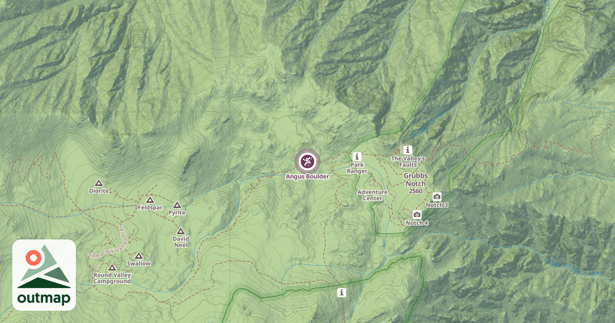 Map of Angus Boulder