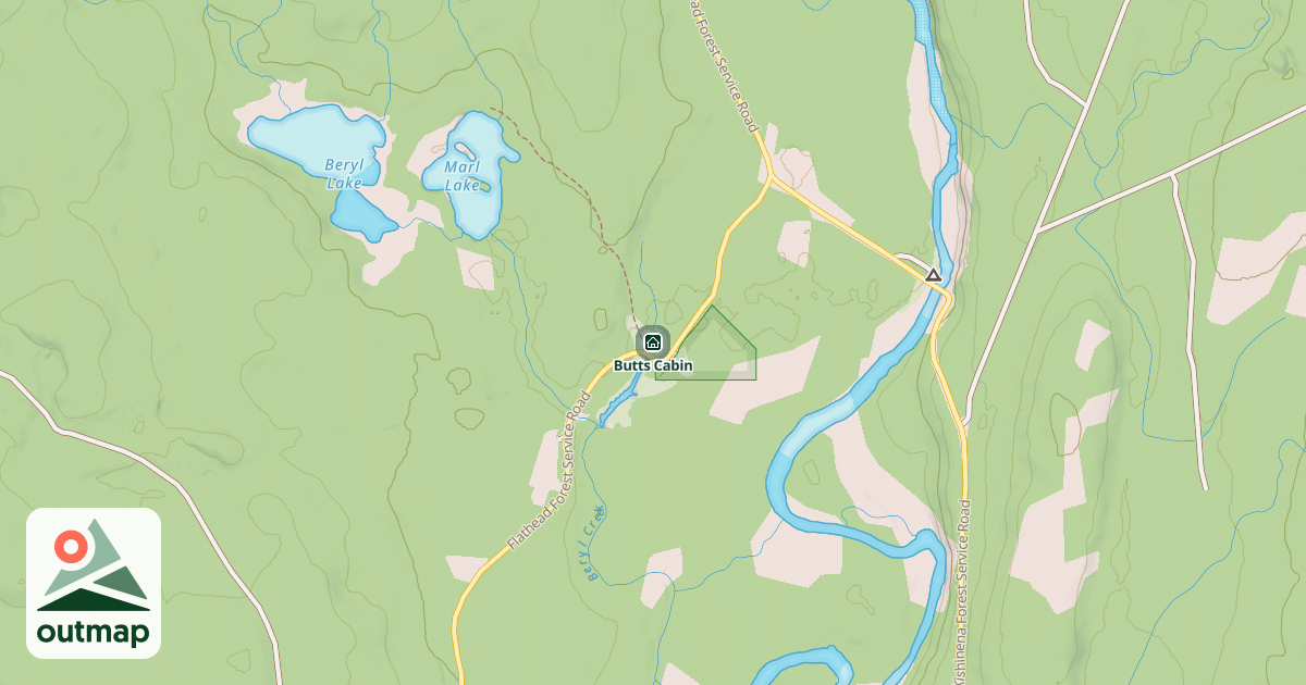 Map of Butts Cabin