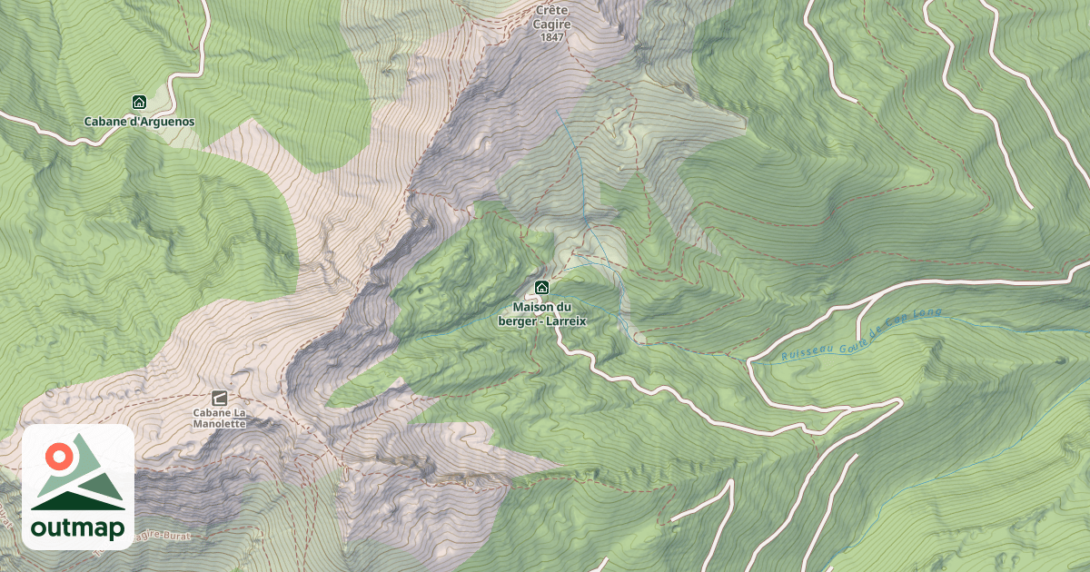 Map of Cabane de Larreix