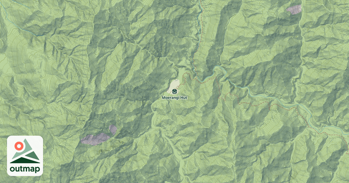 Map of Moerangi Hut