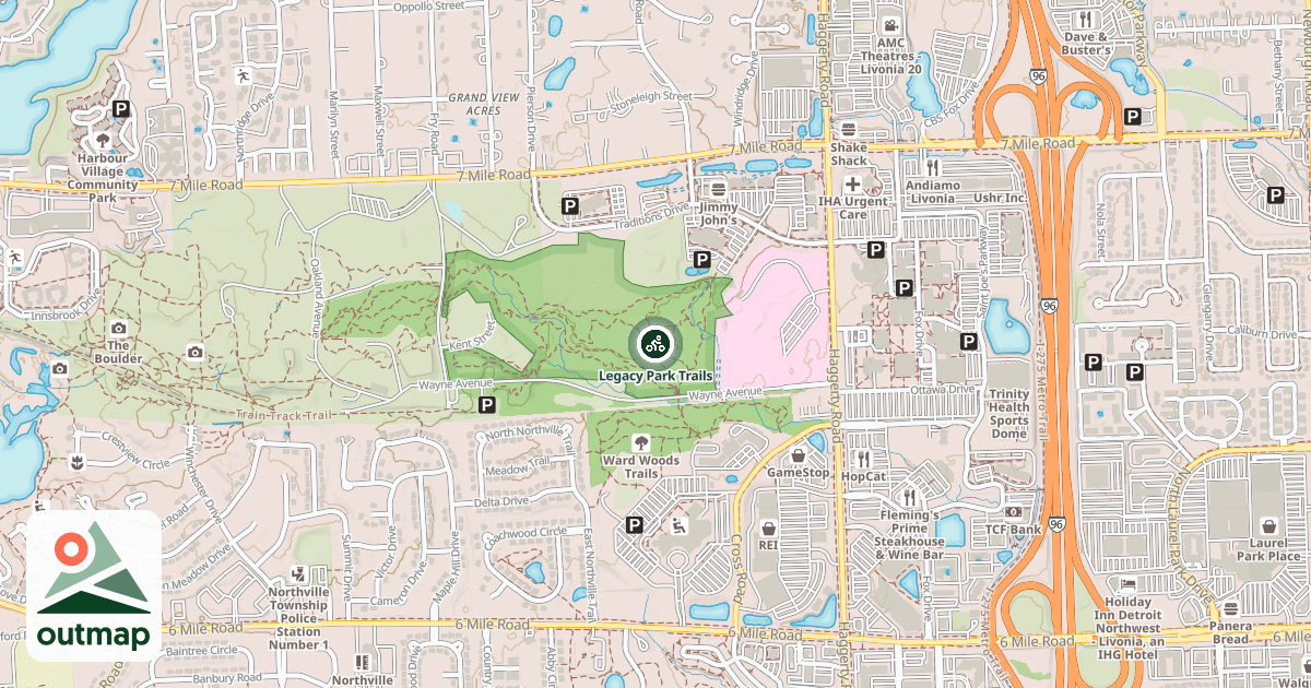 Map of Legacy Park Trails
