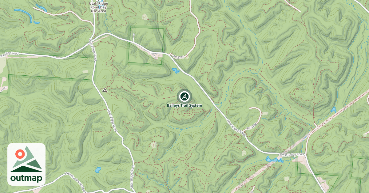 Map of Baileys Trail System
