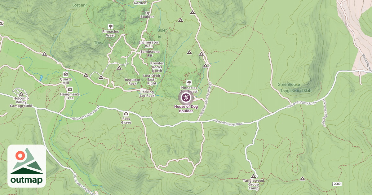 Map of House of Dog Boulder