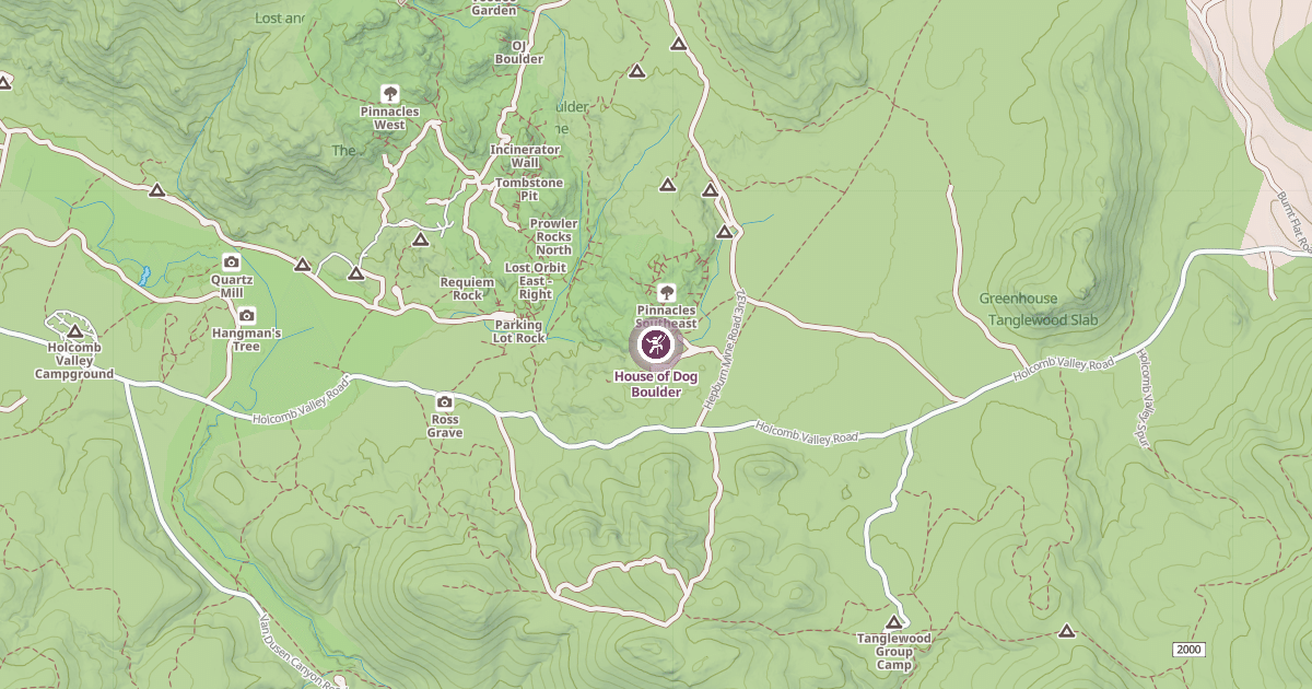 Map preview of House of Dog Boulder