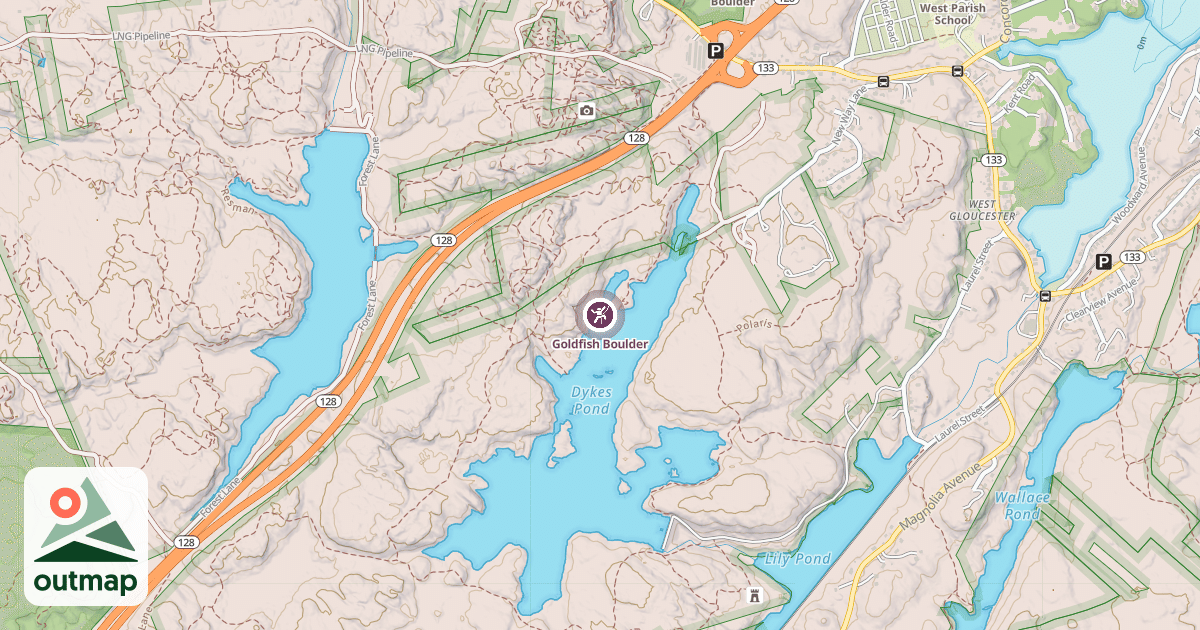 Map of Goldfish Boulder