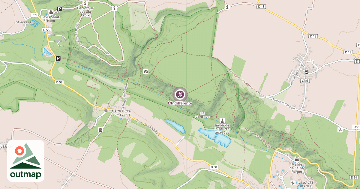 Map of L'Indifférente