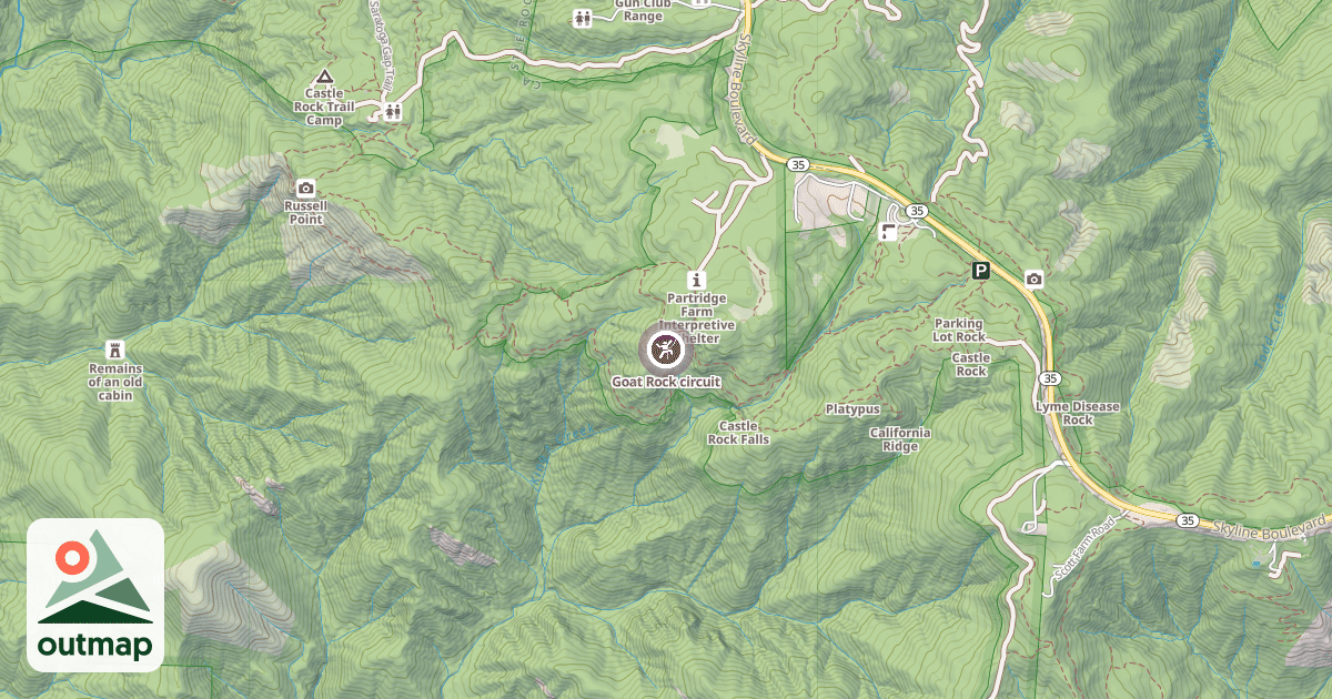 Map of Goat Rock circuit