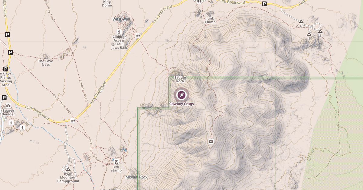 Map preview of Cowboy Crags