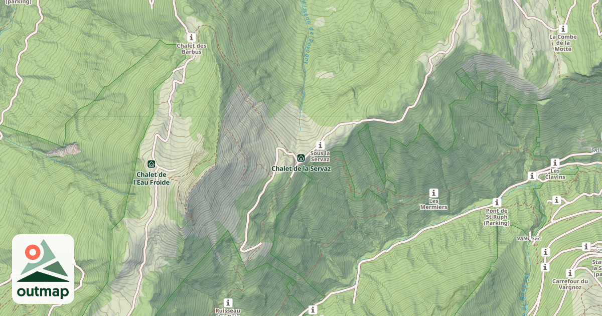 Map of Chalet de la Servaz