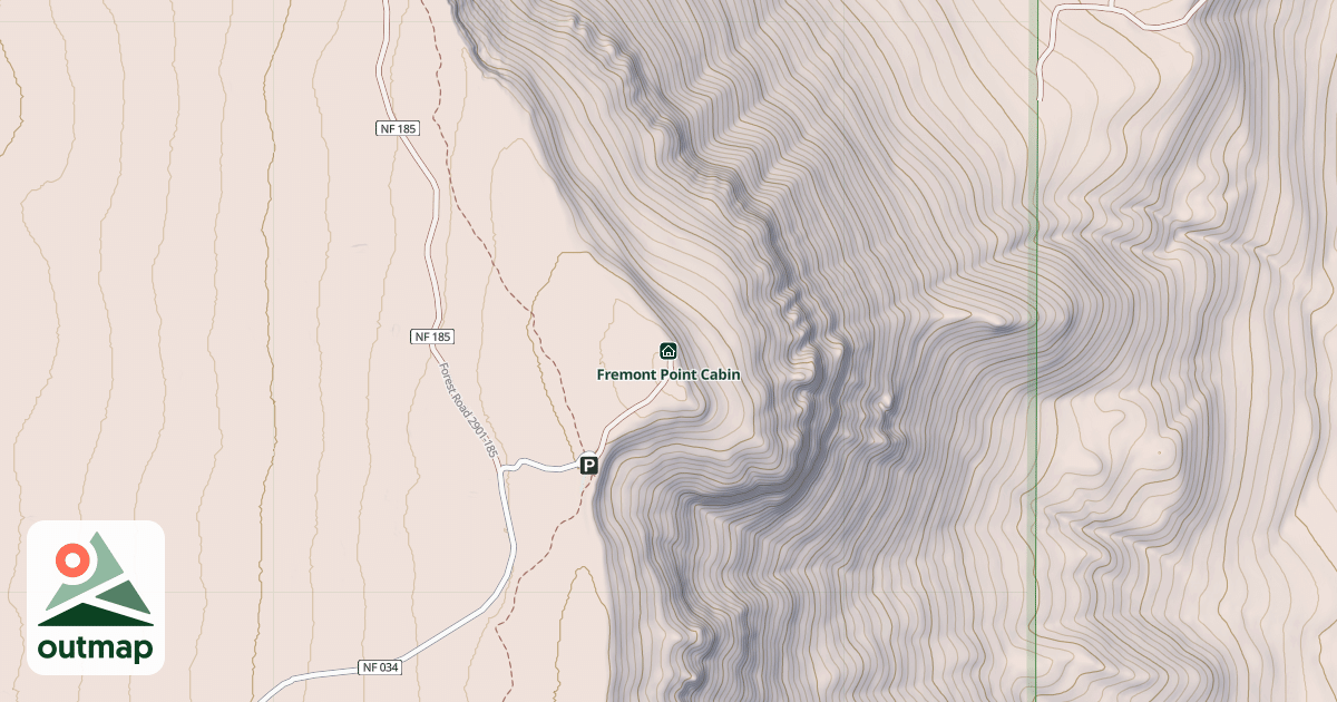 Map of Fremont Point Cabin
